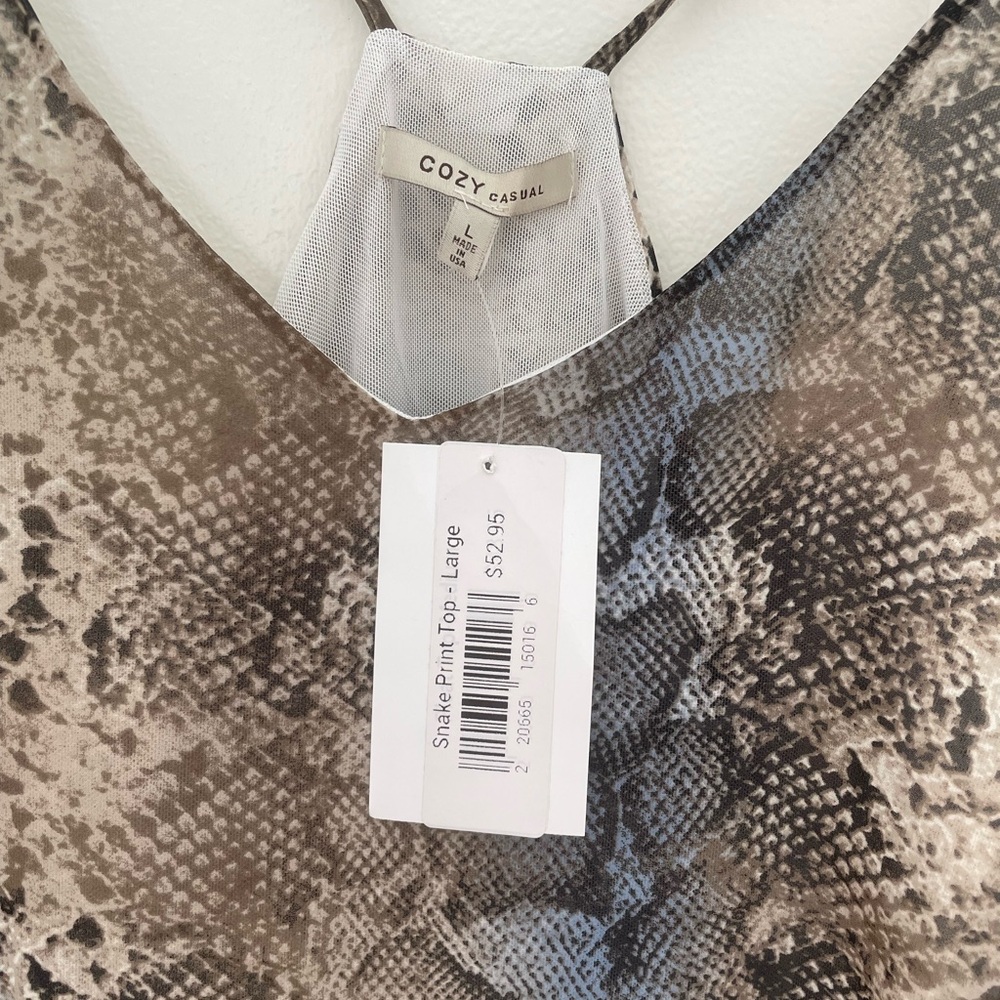 Snake Print Top - Large